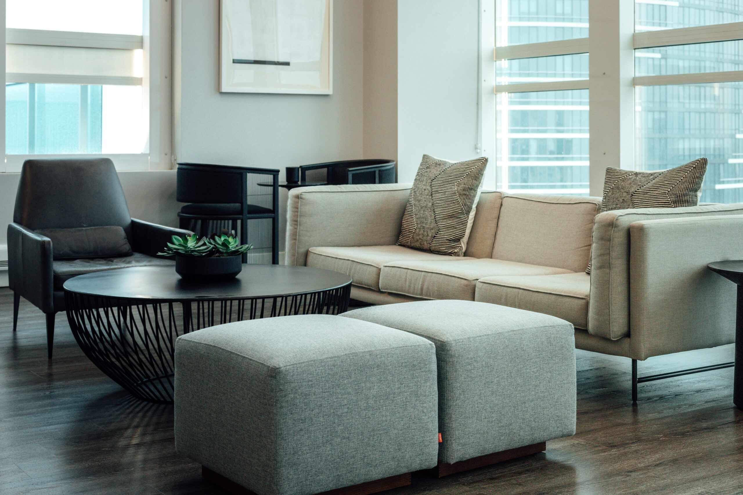 Elevate your space with a Plush Ottoman