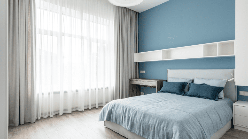 Curtains To Match Blue Walls