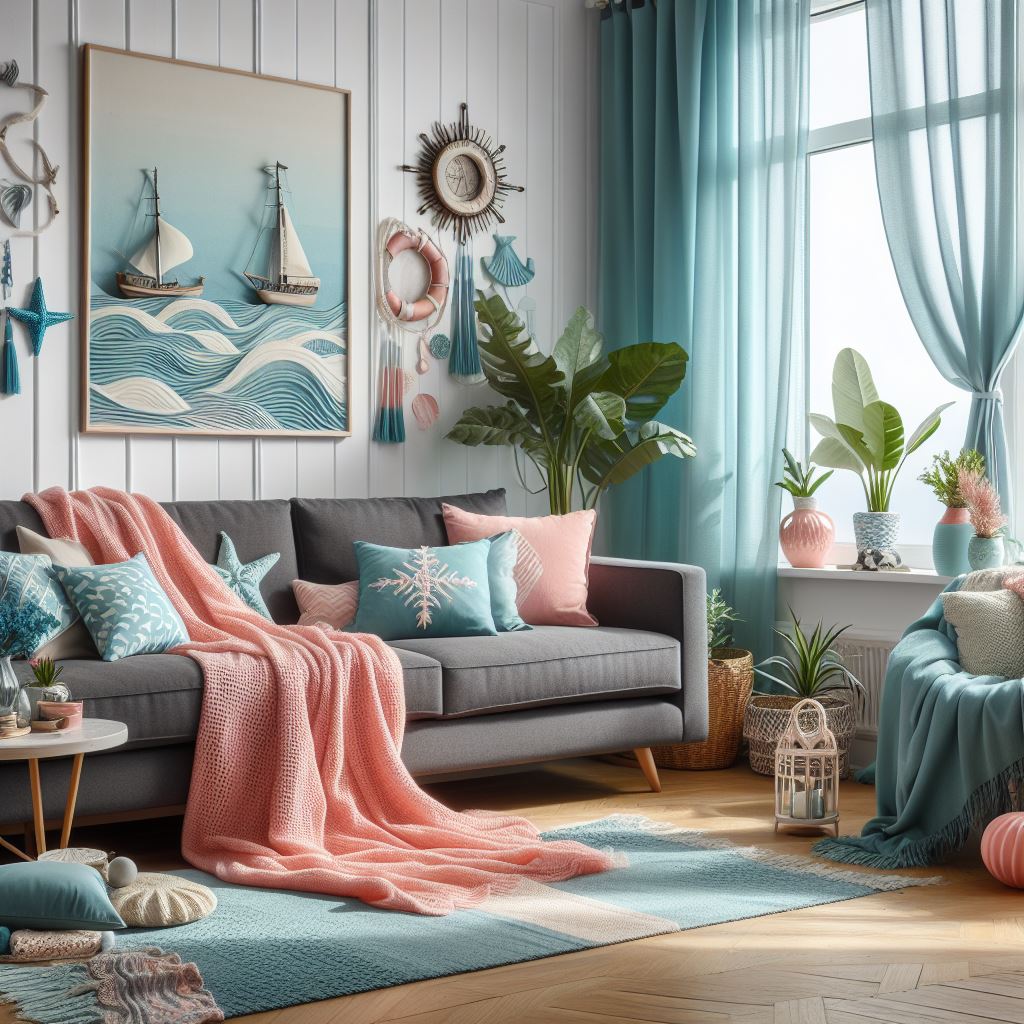 What Color Curtains Go with Gray Couch? Aqua Curtains