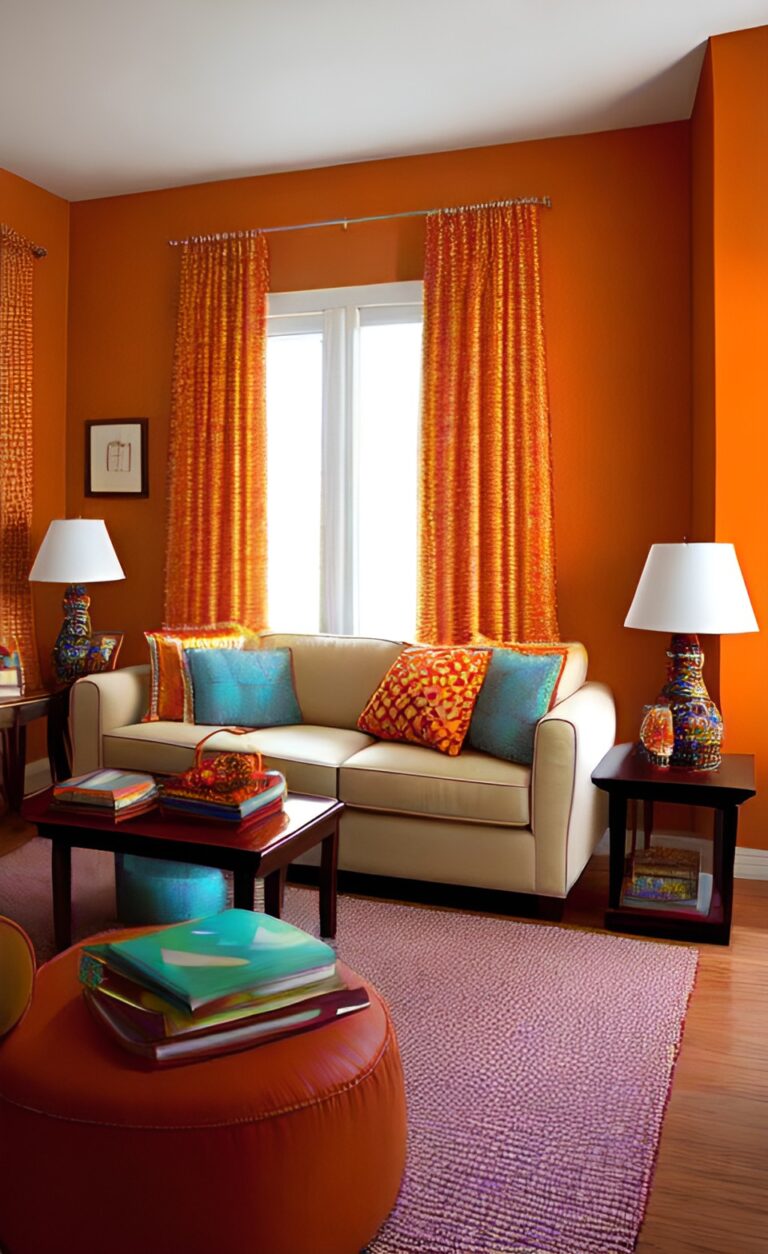 The Perfect Curtains For Orange Walls: 17 Curtain Color Ideas To Elevate Your Room’s Aesthetics