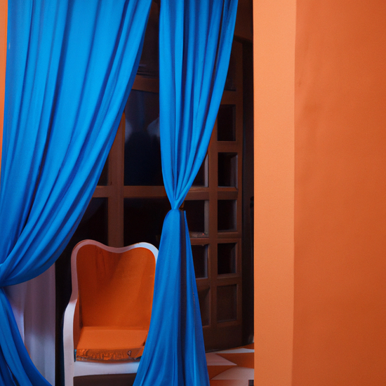 Royal Blue Curtains For Orange Walls