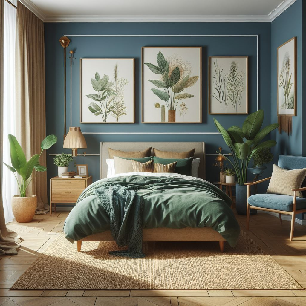 What Color Comforter goes with Blue Walls: Green Comforter