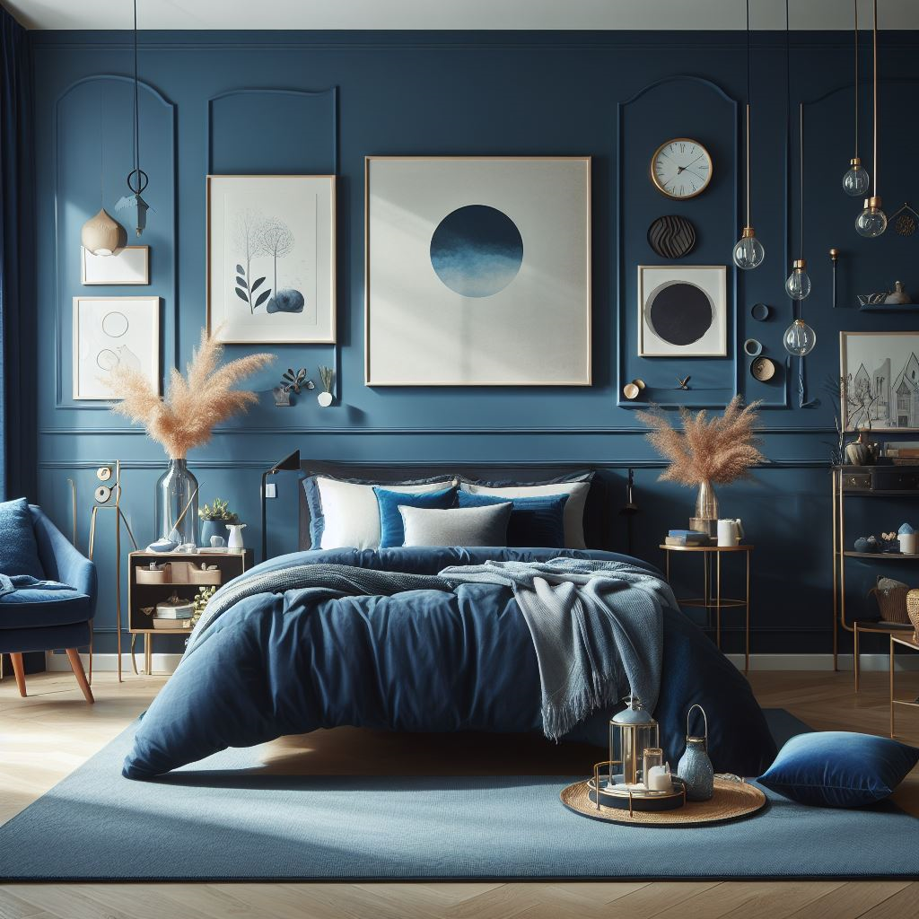 What Color Comforter goes with Blue Walls
