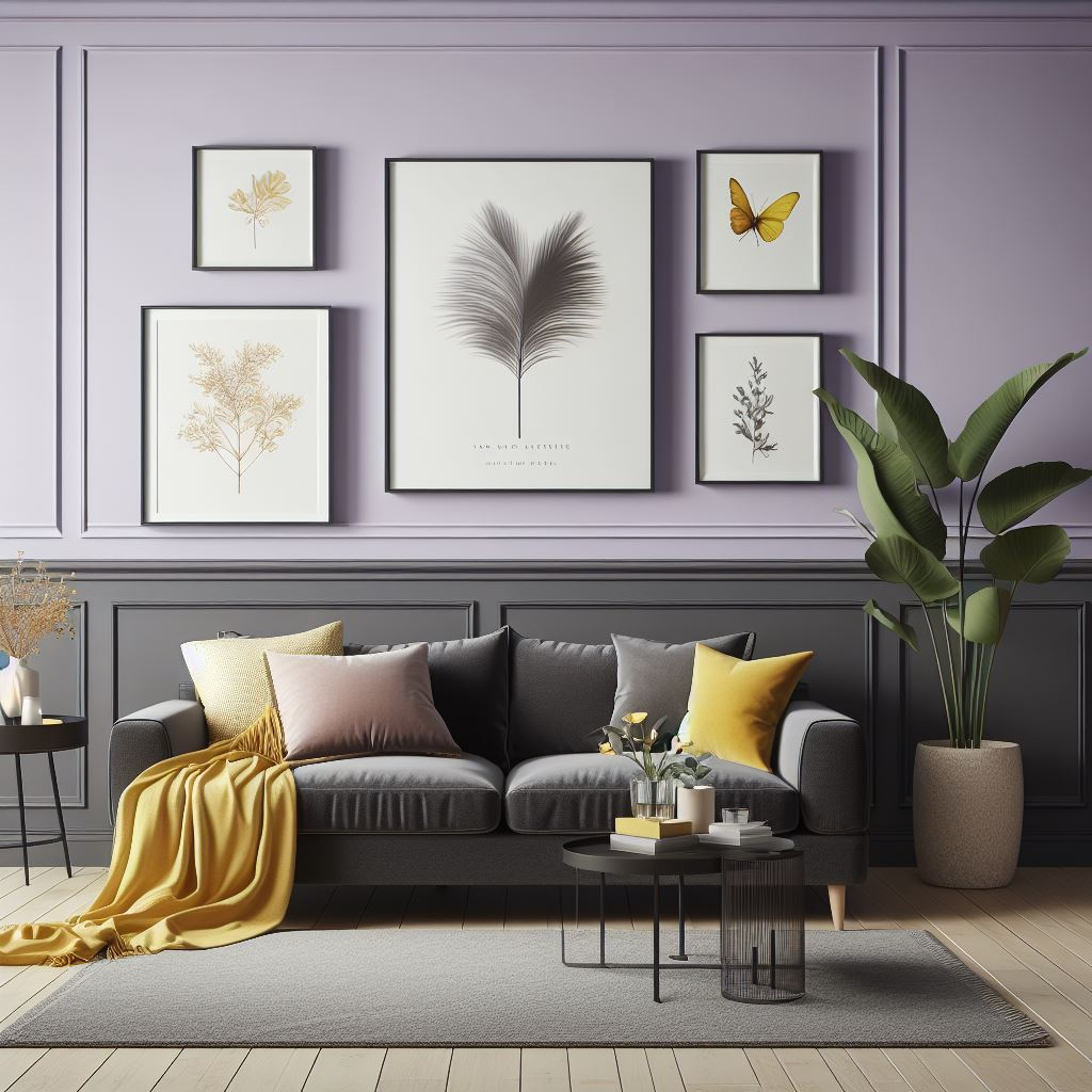 What Color To Paint Walls With Grey Couch: Lavender