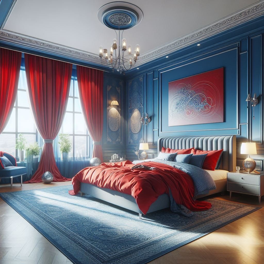 What Color Comforter goes with Blue Walls: Red Comforter