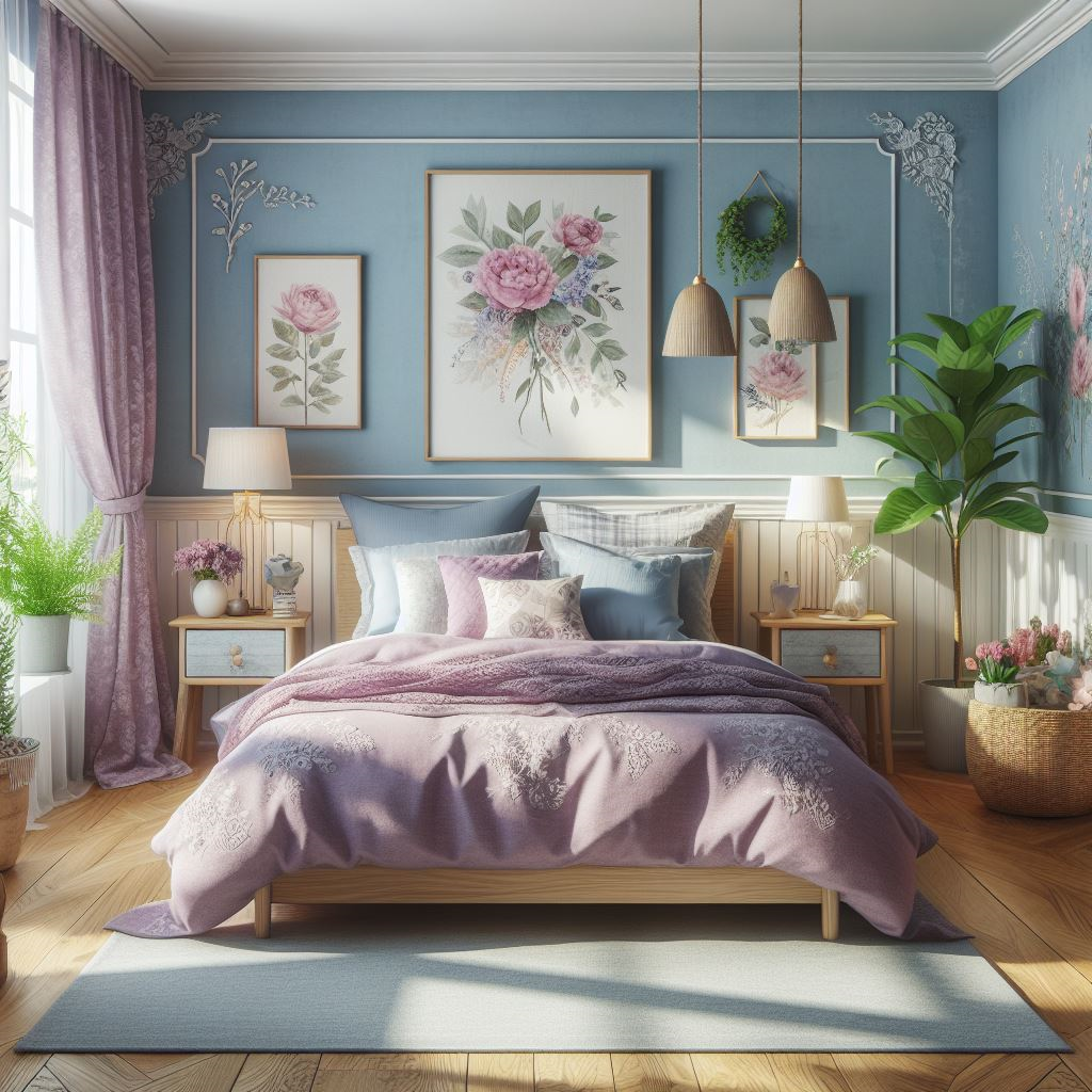 What Color Comforter goes with Blue Walls: Lavender Comforter