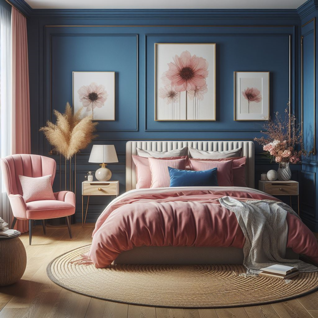 What Color Comforter goes with Blue Walls: Pink Comforter