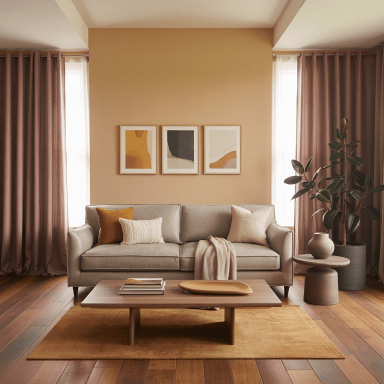 What Color To Paint Walls With Grey Couch: Light Caramel