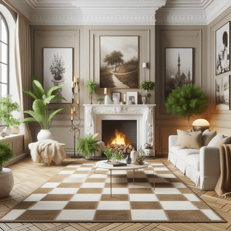 12 Stunning Ways To Style A Beige And White Checkered Rug For Instant Elegance