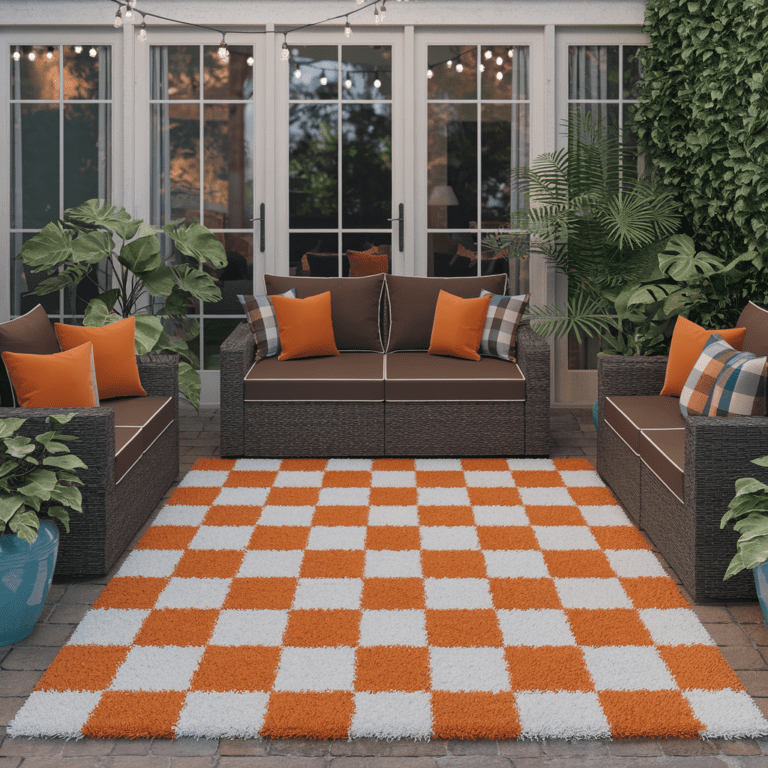 Orange and White Checkered Rug Magic: 14 Styling Hacks to Elevate Your Space